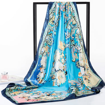 Special selling large square scarf abroad gifts spring and autumn silk scarf shawl large square 90*90cm simulation silk scarf