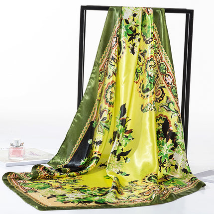 Special selling large square scarf abroad gifts spring and autumn silk scarf shawl large square 90*90cm simulation silk scarf