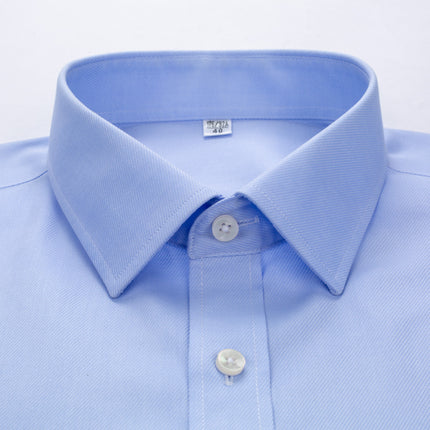 Hangzhou high-end light luxury DP garment cotton shirt men's slim-fit jacquard white-collar long sleeve cotton shirt men's clothing