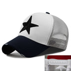 Cap rear rubber buckle adjustment-dark blue white gray net / Adjustable to fit head circumference 56-60cm