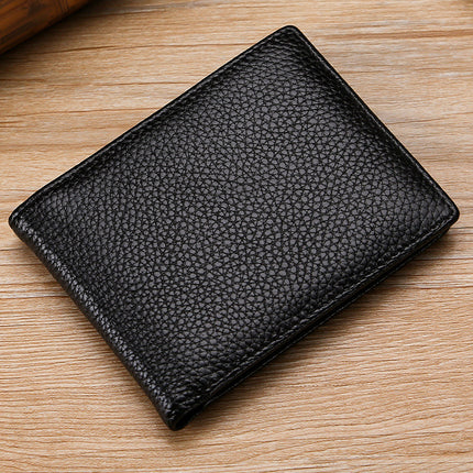 New anti-theft brush men's top layer cowhide wholesale vertical horizontal short men's satchel large capacity wholesale