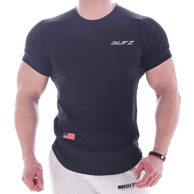 2021 Cross-border Europe and the United States New Quick-drying Fitness Sports Short-sleeved Men's T-shirt Summer Fitness Wear Casual Wear Manufacturers