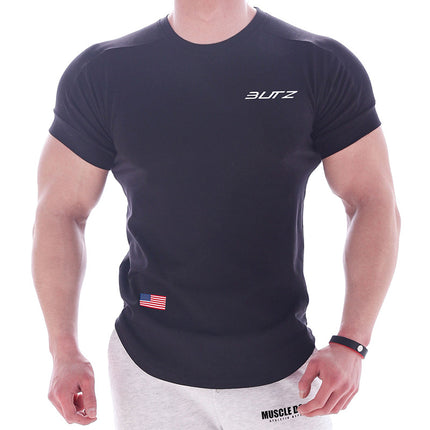 2021 Cross-border Europe and the United States New Quick-drying Fitness Sports Short-sleeved Men's T-shirt Summer Fitness Wear Casual Wear Manufacturers