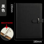 Black loose-leaf book with card slot / A5