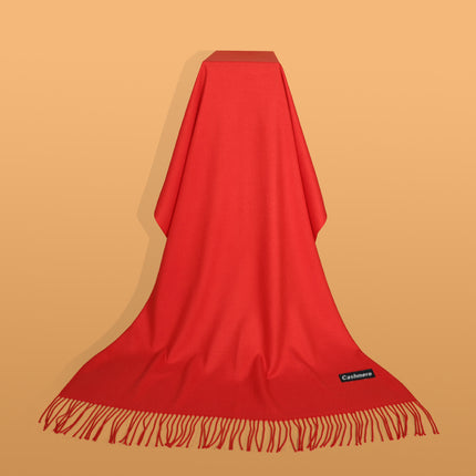 Ruifeng autumn and winter cashmere plain color men and women monochrome tassel warm shawl scarf factory delivery