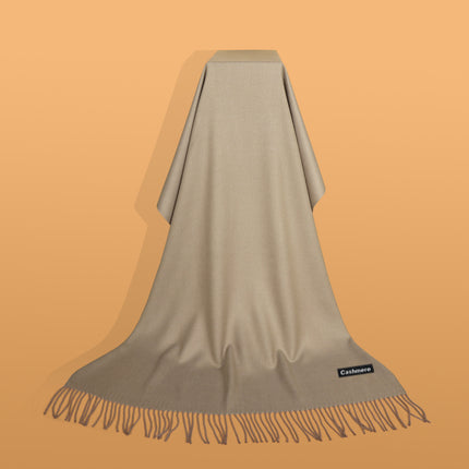 Ruifeng autumn and winter cashmere plain color men and women monochrome tassel warm shawl scarf factory delivery