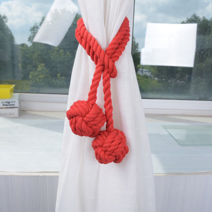 Curtain Strap Strap Hanging Ball Hand-woven Pastoral Lanyard Curtain Buckle Curtain Strap Accessories