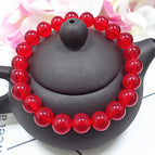 S491 Red chalcedony single Ring 8mm