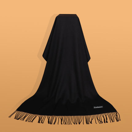 Ruifeng autumn and winter cashmere plain color men and women monochrome tassel warm shawl scarf factory delivery