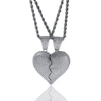 Silver heartbreak (a pair) + a pair of 3mm * 24inch stainless steel twist chain
