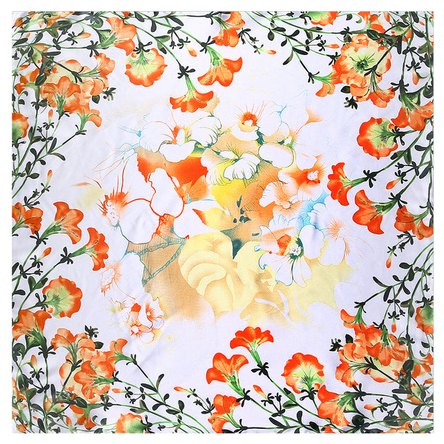 60cm * 60cm new small clear pastoral flowers ladies satin imitation silk professional square scarf scarf scarf