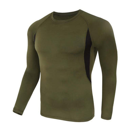 Quick-drying Tight Sweat-absorbent Sports Riding Suit New Men's Outdoor Fleece Thermal Sports Underwear Suit