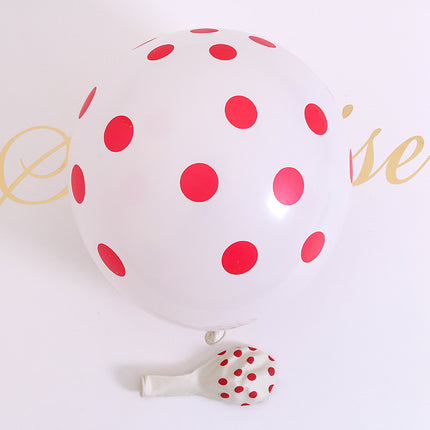 12-Inch 2.8g Polka Dot Latex Balloon Thick Polka Dot Printed Balloon Wedding Birthday Party Decoration