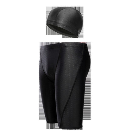 2026 New Men's Swimming Trunks Waterproof Sharkskin Swimming Trunks with Swimming Cap Set Men's Swimming Equipment Swimming Set