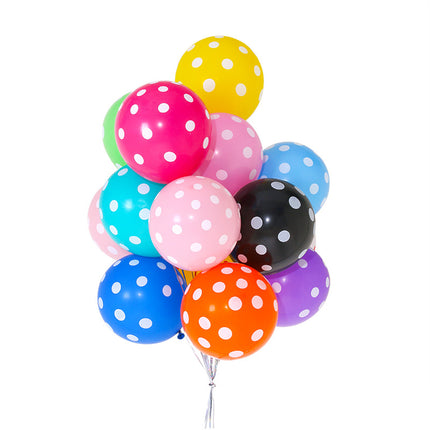 12-Inch 2.8g Polka Dot Latex Balloon Thick Polka Dot Printed Balloon Wedding Birthday Party Decoration