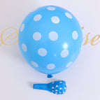 Wave point balloon: light blue and white point 100