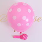 Wave dot balloon: Pink ball and white dot 100