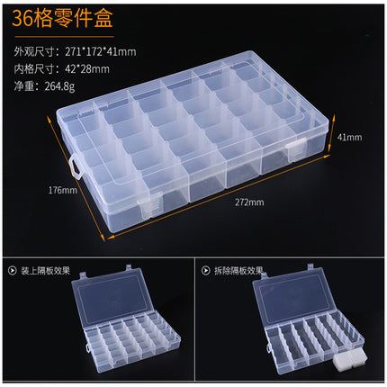 Building Blocks Parts Plastic Storage Box Children's Toys Building Blocks Granular Parts Storage Table Large Medium Small Plastic Box