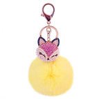 Pink blue + yellow fur ball