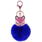 Pink blue + deep blue fur ball