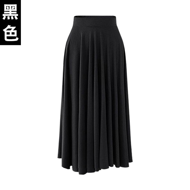 Summer New modal loose large size skirt 200kg fat mm long large swing skirt high waist pleated umbrella skirt