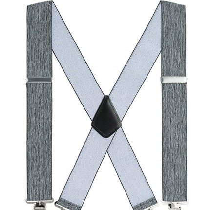 Men's Black Elastic Cross Strap Suspenders with 50mm Width, 5cm Wide Elastic Suspenders, X-Shaped Strong Elastic Suspenders for Foreign Trade