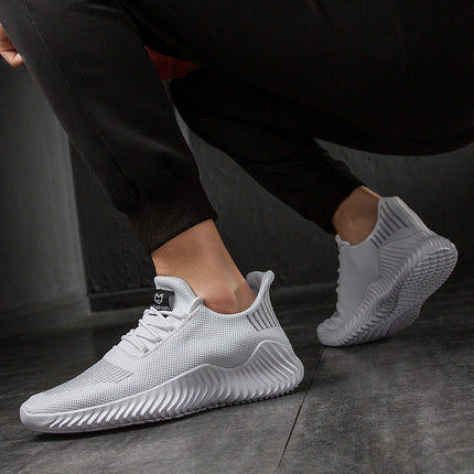 Cross-border large-size mesh sneakers 39-48 yards fashionable Korean fashion running men's shoes lightweight low-top sneakers