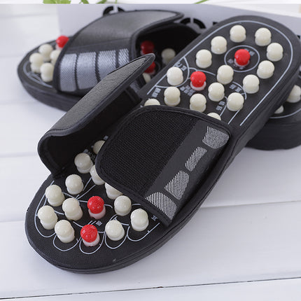 Cross-Border Slippers for Men and Women Rotating Tai Chi Massage Indoor Non-Slip Massage Slippers Foot Acupoint Spiked Foot Massage Shoes for Men