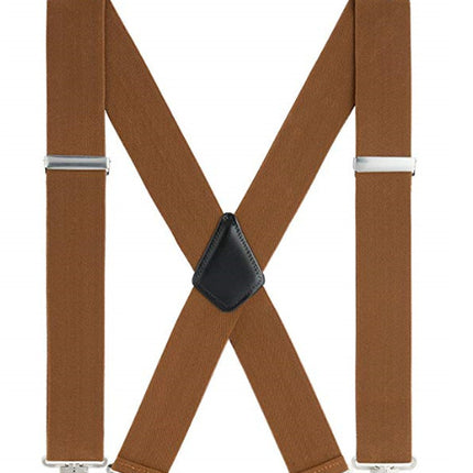 Men's Black Elastic Cross Strap Suspenders with 50mm Width, 5cm Wide Elastic Suspenders, X-Shaped Strong Elastic Suspenders for Foreign Trade
