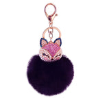 Pink blue + black fur ball