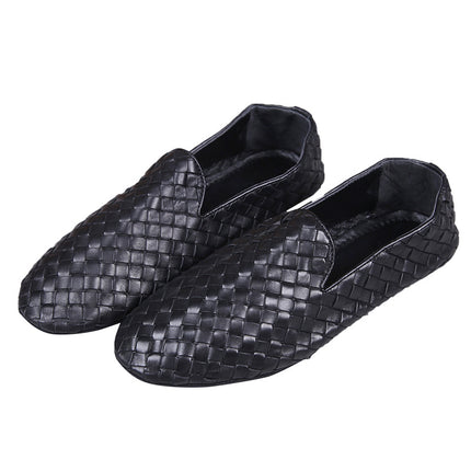Men's Folding Wallet Shoes Genuine Leather Shoes Loafers British Korean Style Slip-on Portable Travel Shoes
