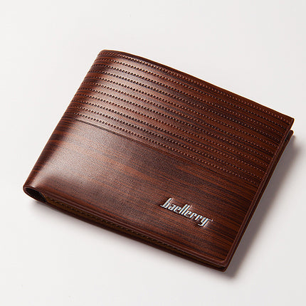 Baellerry New Men's Short Wallet Youth Horizontal Style Men's High-End Wallet Multi-Card Slot Card Holder for Men