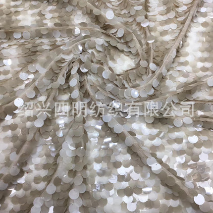 Encrypted original magic color laser fish scale sequin cloth, Mermaid sequin embroidered cloth, factory direct supply spot