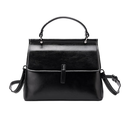 European and American Genuine Leather Women's Shoulder Crossbody Bag 2026 Women's Handbag Shoulder Bag Women's Genuine Leather Bag Large Capacity