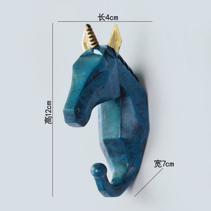 Creative Animal Clothes Hook Punch-free Deer Head Decoration Paste Clothes Hook Wall Coat Hook Door Rear Key Rack