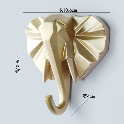 Creative Animal Clothes Hook Punch-free Deer Head Decoration Paste Clothes Hook Wall Coat Hook Door Rear Key Rack