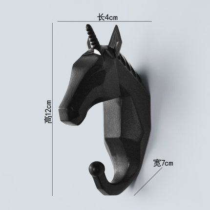 Creative Animal Clothes Hook Punch-free Deer Head Decoration Paste Clothes Hook Wall Coat Hook Door Rear Key Rack