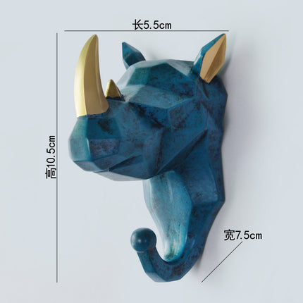 Creative Animal Clothes Hook Punch-free Deer Head Decoration Paste Clothes Hook Wall Coat Hook Door Rear Key Rack