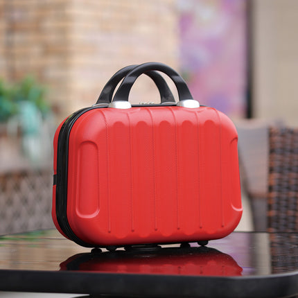 Custom logo 14 inch small handbag mini luggage suitcase storage bag portable case cosmetic bag