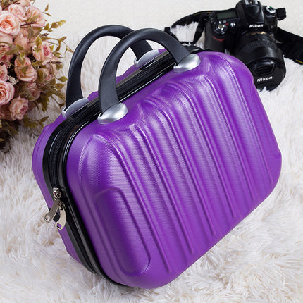 Custom logo 14 inch small handbag mini luggage suitcase storage bag portable case cosmetic bag