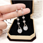 silver three beads cat's eye stone [silver needle]]