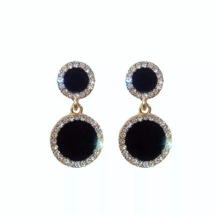 925 Silver Needle Oil Lucky Grass Star Earrings Korean Ins Internet Celebrity Elegant Slimming Earrings Women's Jewelry