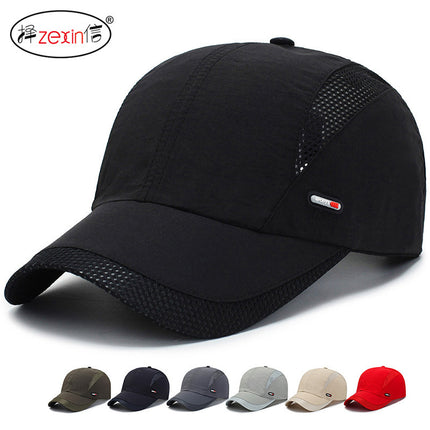 Men and women Korean quick-drying hat outdoor sports baseball cap summer sun hat breathable fishing cap net cap wholesale