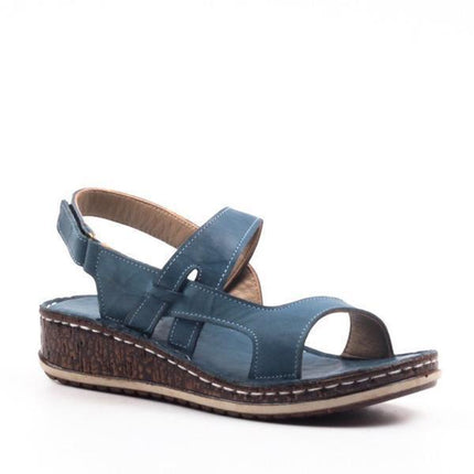 Foreign trade 2019 summer new academic style low heel wedge casual sandals large size 40-43sandals