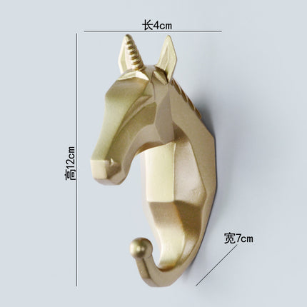 Creative Animal Clothes Hook Punch-free Deer Head Decoration Paste Clothes Hook Wall Coat Hook Door Rear Key Rack