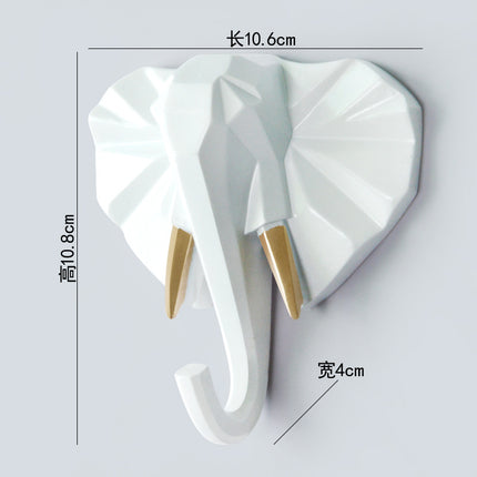 Creative Animal Clothes Hook Punch-free Deer Head Decoration Paste Clothes Hook Wall Coat Hook Door Rear Key Rack