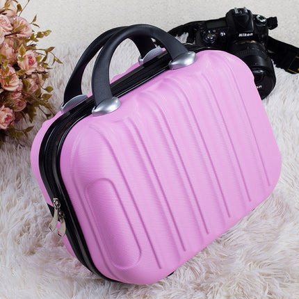Custom logo 14 inch small handbag mini luggage suitcase storage bag portable case cosmetic bag