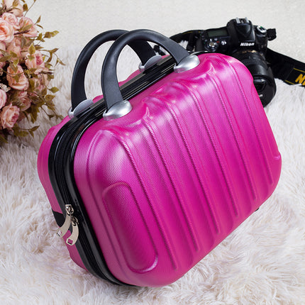 Custom logo 14 inch small handbag mini luggage suitcase storage bag portable case cosmetic bag