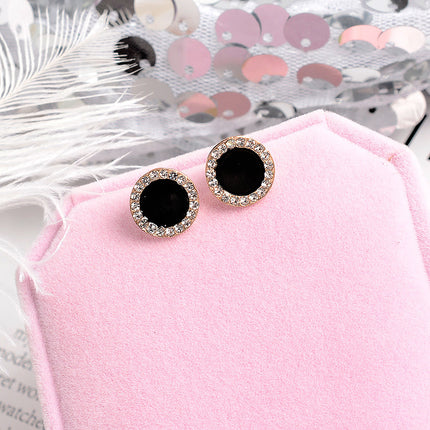 925 Silver Needle Oil Lucky Grass Star Earrings Korean Ins Internet Celebrity Elegant Slimming Earrings Women's Jewelry