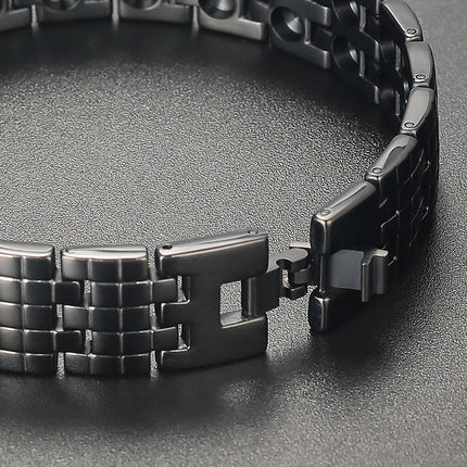 Wish Cross-Border Hot Jewelry Magnet Pure Titanium Germanium Bracelet Men's Bracelet Factory Direct Approval
